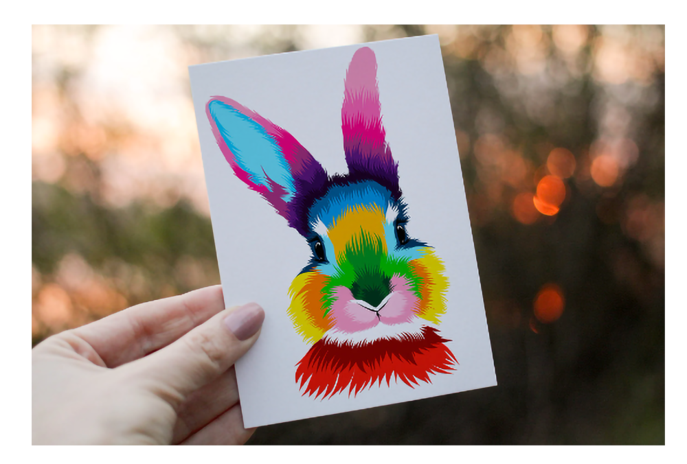 Rabbit Happy Birthday Card, Bunny Birthday Card - Click Image to Close